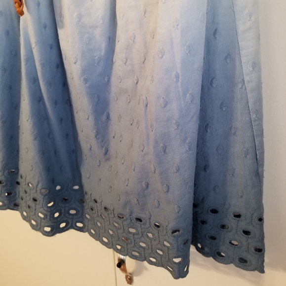 Maurices Ombre Strapless Dress With Brown Belt - Picture 3 of 8